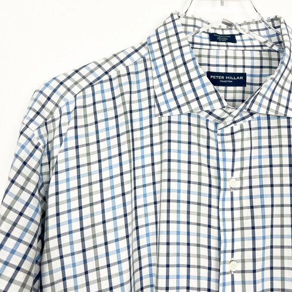 Peter Millar Collection Spread Collar Sport Shirt 100% Cotton Men's Size XXL - Picture 3 of 15